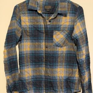 Pendleton Blue and Yellow Plaid Shirt